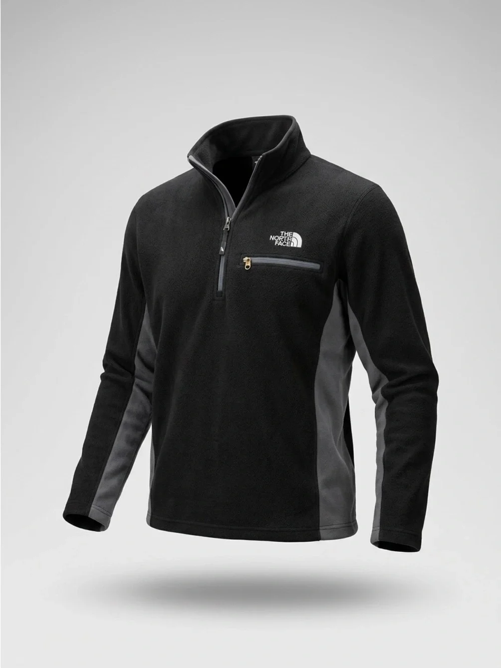 The North Face Polartec Quarter Zip Fleece Pullover Men’s Large Black EUC